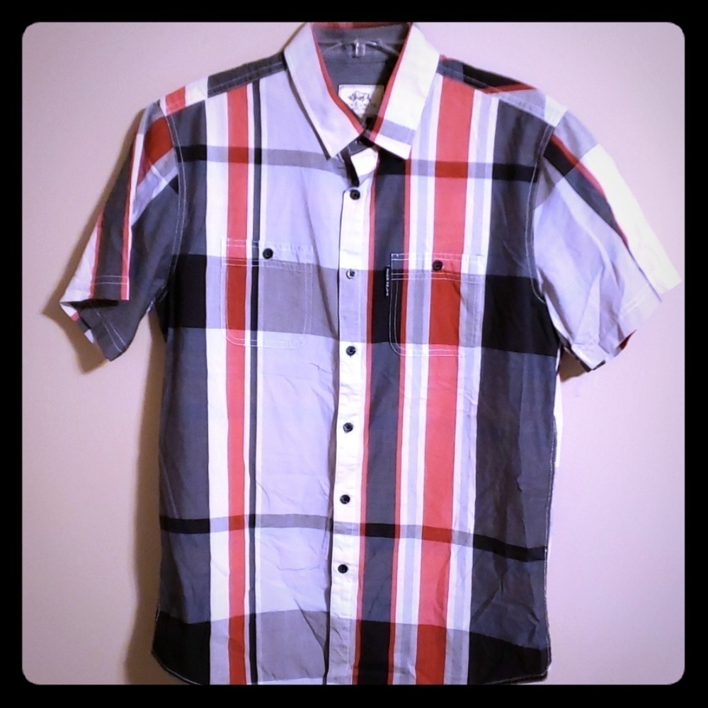 Ecko unlimited color block plaid short sleeve